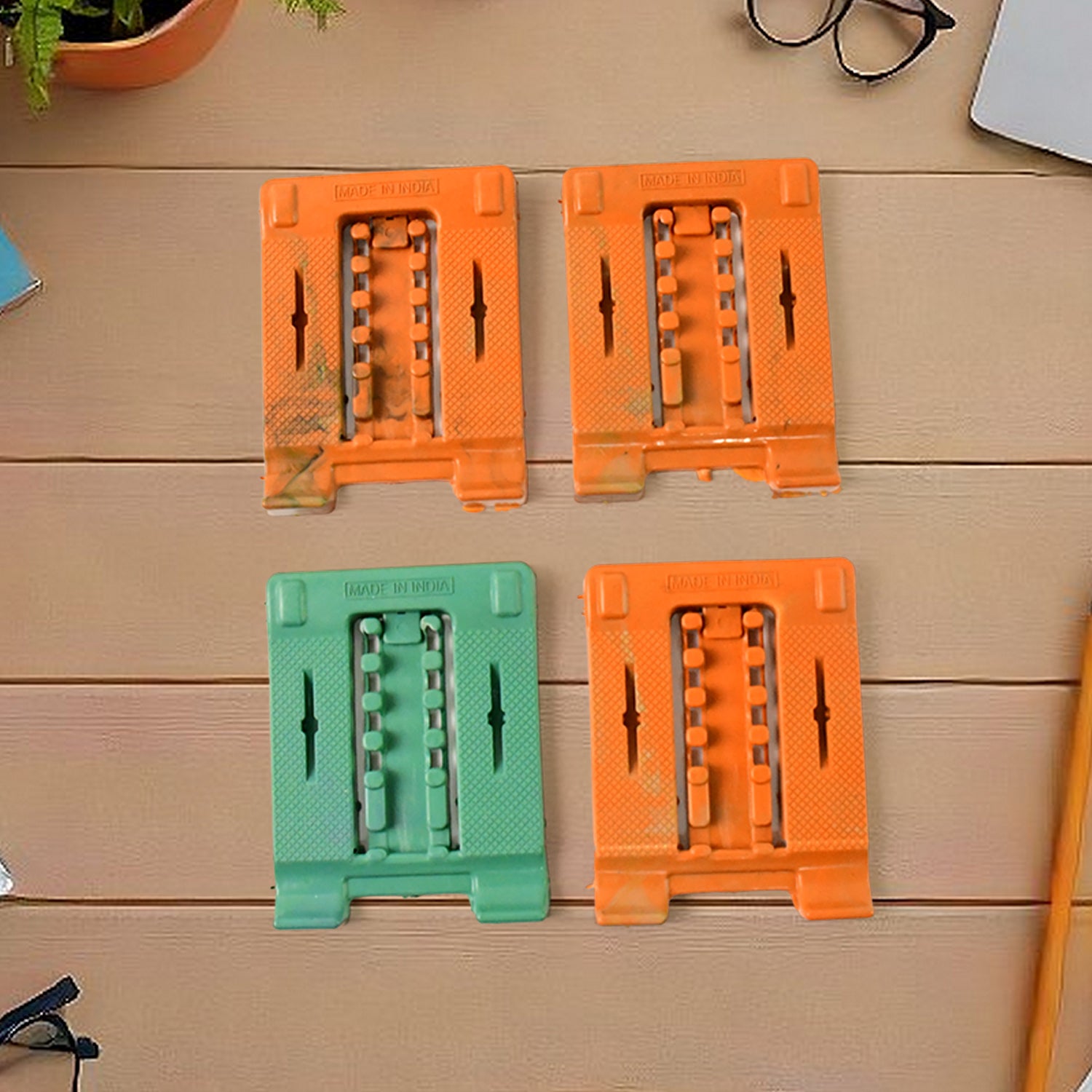 Adjustable 4 Steps Foldable Mobile Stand Holder (4 Pc) Adjustable 4 Steps Foldable Mobile Stand Holder (4 Pc)